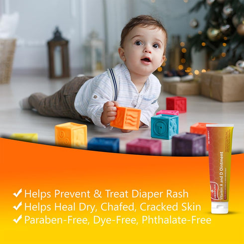 MEDPURA 4 oz Vitamin A and D Diaper Rash Ointment Prevents & Treats Diaper Rash Moisturizing Skin Protectant