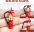 Totority Mini Fire Extinguisher 3pcs Set - Metal Outdoor Decor, Dollhouse Miniatures, Squirt Toy for Micro Landscape