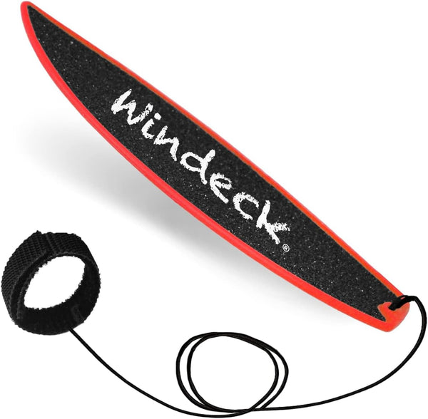 Finger Surfboard - Red Shred Mini Finger Board Surf Toy for Kids & Skaters, Hand Surfboard with Grip Tape & Leash