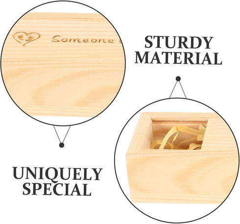 Garneck Lidded Pregnancy Test Case Wooden Pregnancy Test Keepsake Box for Parents Delicate Organizer for Cherished