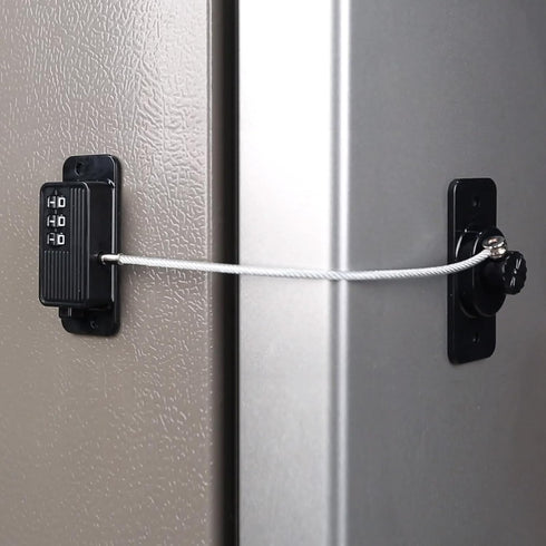 Heavy Duty Combination Refrigerator Lock (1 Pack) - Baby Proofing Cabinet Locks for Fridge, Drawers, Windows, Child