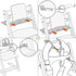 HXEternal 5-Point Set 6-36 Harness - Only Compatible with Tripp Trapp Baby - for Ages Months - Easy to Install & Use