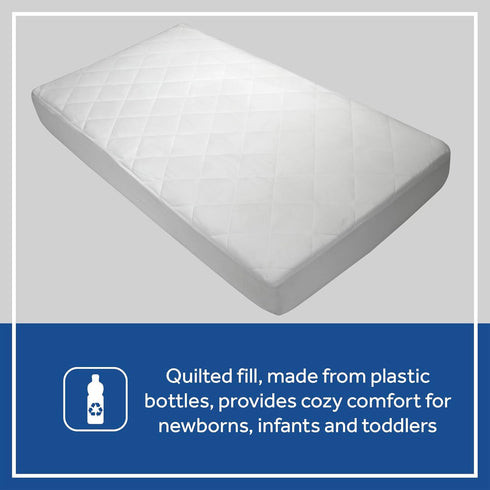 Sealy Baby Cool Comfort Waterproof Fitted Toddler Bed & Baby Crib Mattress Pad Cover, 52" x 28"
