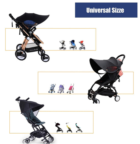 Universal Stroller Canopy Awning, UV Protection Sun Shade for Car Seat Pram Pushchair