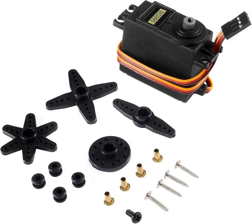 AEDIKO 2pcs MG995 180 20KG Servo Motor Control Angle Metal Gear Servo Digital High Speed Torque Servo Motor for Smart