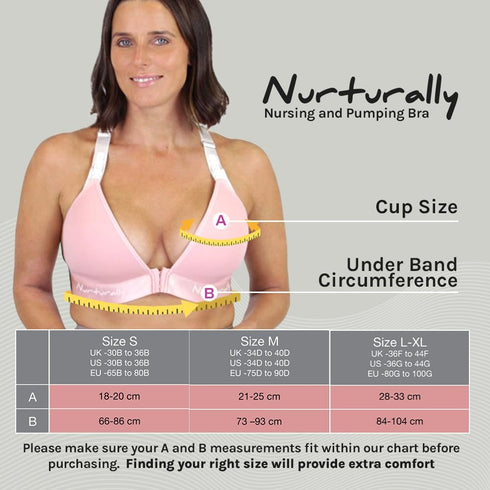 Nurturally Nursing and Pumping Bra, Adjustable Breast Pump Bra, Non-Wired Pumping Bra Hands Free, Breast Pump NOT