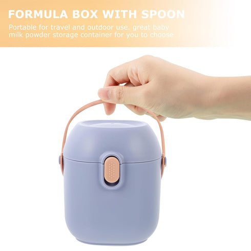 JUMPLAWN Portable Formula Dispenser with Spoon Sealed Storage Box for Milk Powder Snacks and Accessories Large Capacity