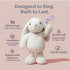 Set 11 3 Praise Bunny Christian Easter Gift for Kids Singing Plush Toy with Bible Songs, Hardcover Blessing Book