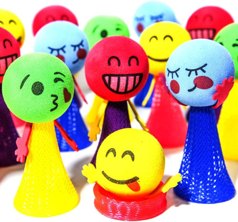 PROLOSO Colorful Jumping Popper Bouncy Toy Balls, 24 Pcs Spring Launchers