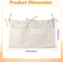 Wanmu 2 Linen Baby Bedside Hanging Storage Bag, Oatmeal Pockets Milk Bottle Bib-Storage Crib Organizer Nursery Baby