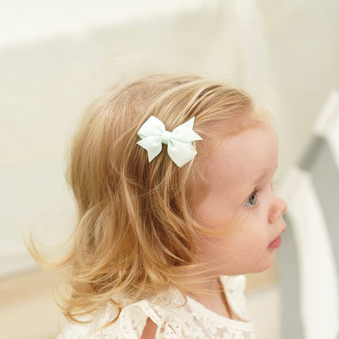 40PCS 2 Inch Baby Hair Bows Clips for Girls, Grosgrain Ribbon Fully Lined Infant Hair Clips Accessories for Baby Girls