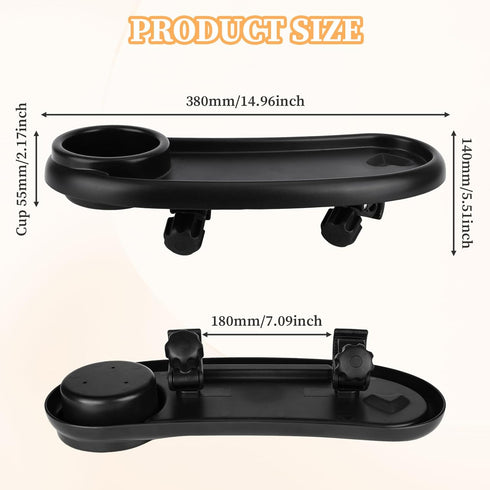 Jaarssho Universal Stroller Snack Tray Compatible with Mockingbird and Most Others Adjustable Universal Snack Tray