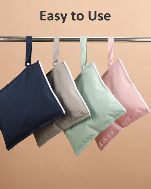 P14-U Waterproof Wet Dry Bag for Travel, Baby Cloth Diapers, Swimsuit, Pump Parts, Pool, Gym Clothes, Toiletry, Strap