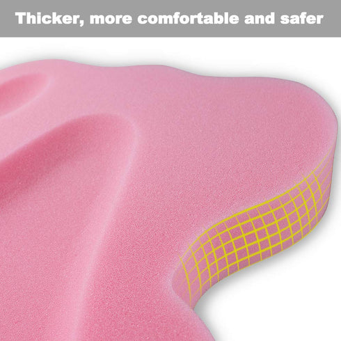 HALLO Soft Infant Bath Sponge, Skid Proof Baby Bath Mat, Newborn Odor Free (Pink)