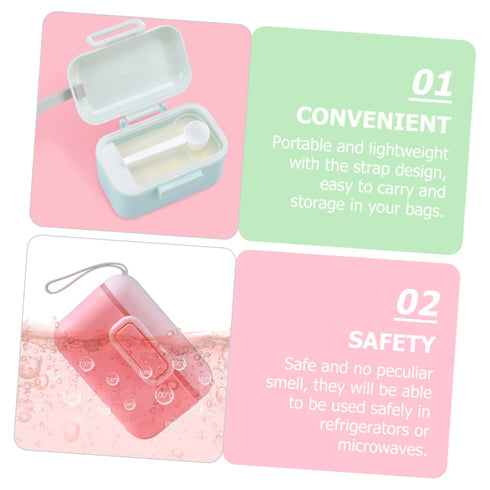 Toddmomy Portable Travel Milk Powder Container Formula Storage Box Snack Holder Strong Sealing Easy to Clean Convenient