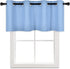 DECOVSUN Sky Blue Valances for Windows, 52X18 Inches Blackout Thermal Insulated Valance with Grommet Top (1 Panel)