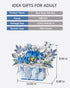 Set, 998 (1968) Mini Portable Block Flower Blue Rose Creative Eternal Flower Gifts Box with Romantic Light, Home Decor