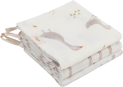 Set, Set, Crane Baby Hooded Towel & Washcloth Charlie Farmhouse Goose Hooded Baby Towels and Washcloths Baby Bath