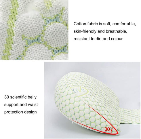 BIENKA Summer Tummy A3, 76x38cm) Pregnancy Pillow U-Shaped Maternity Pillow in Ice Silk with Adjustable Width