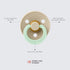 2-Pack, Dummy 2 (6-18 BIBS Colour Glow Soother Glow in The Dark BPA Free Pacifier, Round Nipple. Natural Rubber Latex