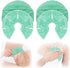 Hot/Cold Breast Gel Bead Ice Packs Breast Cooling/Heat Pads Relief for Breastfeeding, Nursing Pain, Mastitis, Engorgement, Swelling, Plugged Ducts | Boost Milk Let-Down & Production,2 Pack (Green)