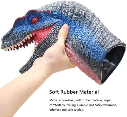 Gemini&Genius Dinosaur Toys Velociraptor Hand Puppets - Role Play Gift Toy and Party Supplies for Kids