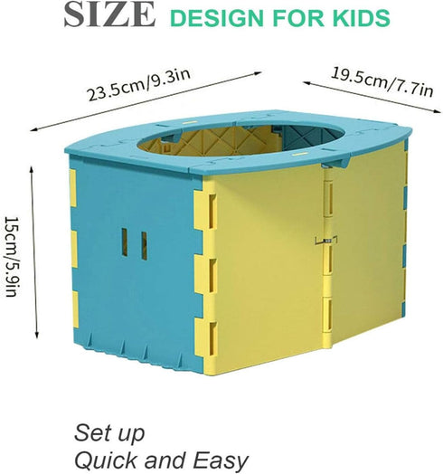 VUFVOID Travel Potty for Kids, Reusable Portable Folding Potty for Toddler, Travel Foldable Toilet for Travel Outdoor