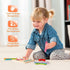 Set Coogam Wooden Letter Number Construction Puzzle Educational Stacking Blocks Toy Shape Color Sorter Pegboard