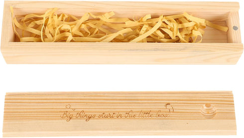 Veemoon Pregnancy Test Keepsake Box Wooden Announcements Case with Lid for Cherishing