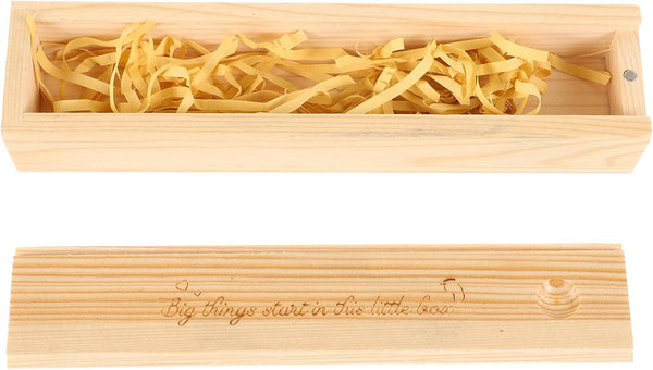 Veemoon Pregnancy Test Keepsake Box Wooden Announcements Case with Lid for Cherishing