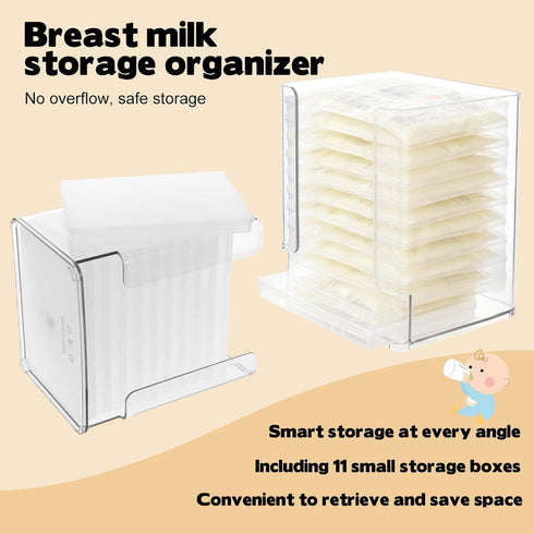 Rainmae Breastmilk Storage Bag Organizer, Breastmilk Freezer Tray, Breast Milk Storage Tower, Convenient Storage