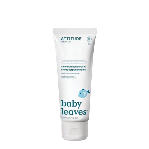 ATTITUDE Body Cream for Baby, EWG Verified, Vegan, Good Night, Naturally Derived Ingredients, 6.7 Fl Oz