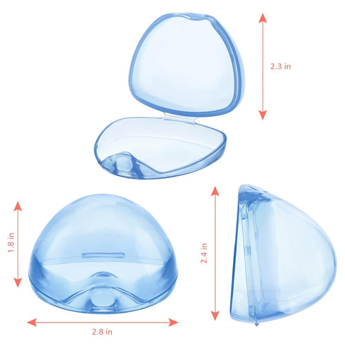Accmor 2 Pack Pacifier Case, Pacifier Holder Case, Pacifier Container for Travel, BPA Free,Transparent Blue