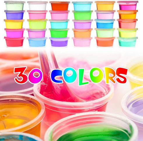 WINLIP 135 Pack 30 Slime Supplies Kit, Slime Making Kit Crystal Slime, Glitter Jars, Charms, Sugar Paper, Foam Beads