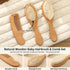 Set Personalized Wooden Baby Hair Brush and Comb Bristles,Personalized Pacifier Clip with Name Newborn Baby Gift