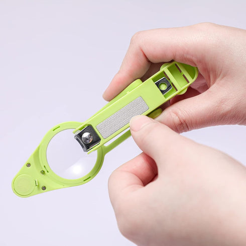 Nail Clippers with Fold-Away Magnifier and LED Light, Lighted Nail Clipper for Elderly Seniors Pets and Baby