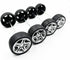 URIMPAVIDO 10PCS 48mm 5PCS Toy Car Wheel Toy Car Rubber Tire Wheels with Shaft Round Rod Axles for RC Car Truck Robot