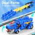 TIAONIAO 3 4 5 Dinosaur Storage Truck Toy Swallowing Metal Car Transform into Stomping with Eject Cars Race Track