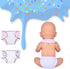DC-BEAUTIFUL 4 Pcs Diapers and Bibs for 14-18 Inch Baby Dolls