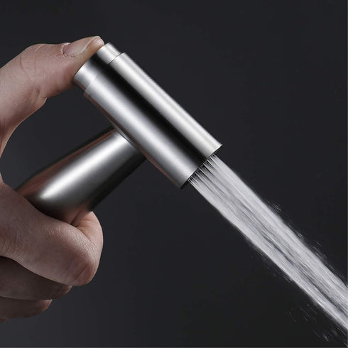 XKHLQLPEF Handheld Bidet Sprayer for Toilet, Portable Cloth Diaper Sprayer Brushed Stainless Steel Bathroom Bidet