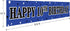 Large Happy 10th Birthday Banner, 10th Birthday Party Sign Blue, Decorations (9.8 x 1.6 ft)