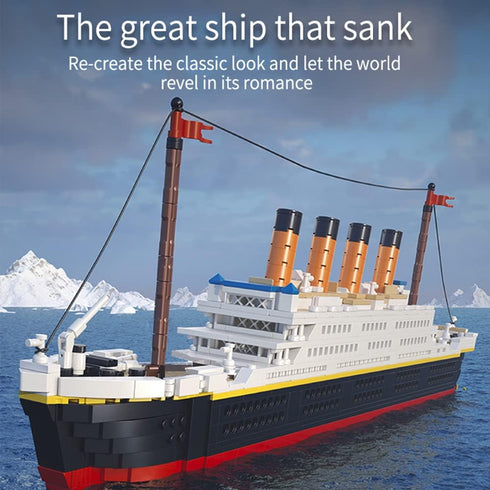 Micro Mini Blocks Titanic Building Block Set, Titanic Cruise Ship Model Kit for Adults & Kids (1288 Pieces)