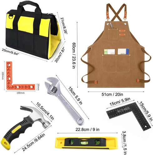 QeeHeng Set,Children's Set, Hammer Kids Real Tools Tool Kids Construction Tool Kits DIY Toy with Real Hand Tools