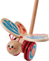6.3, 5.8, 22.2 inch, Award Winning Hape Butterfly Wooden Push and Pull Walking Toy, L: W: H: Red