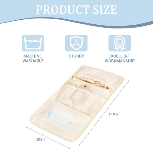 Compact Diaper Bag Organizer - Foldable Baby Travel Pouch for Moms
