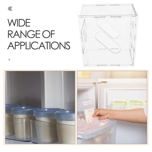 UPKOCH Breastmilk Storage Container Freezer Organizer Acrylic Breast Milk Bag Holder for Nursing Moms Fridge Storage