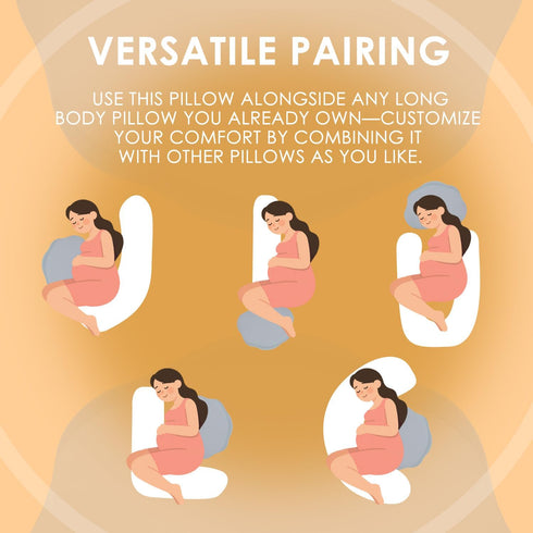 Chilling Home Portable Pregnancy Pillow Memory Foam Maternity Body Pillow for Sleeping- Multifunctional Pregnancy Wedge