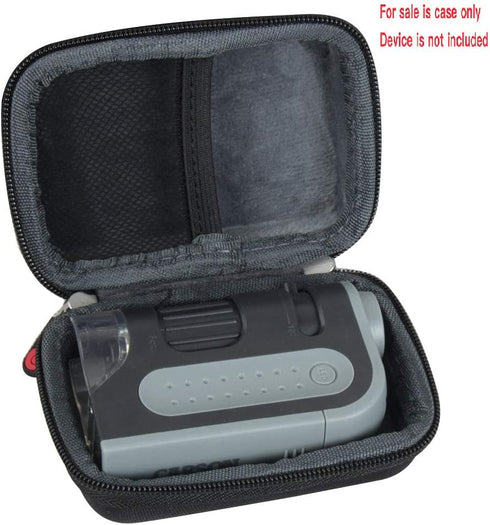 Hermitshell Hard Travel Case for Carson MicroBrite Plus 60x-120x Power LED Lighted Pocket Microscope (Microscope is not Included)