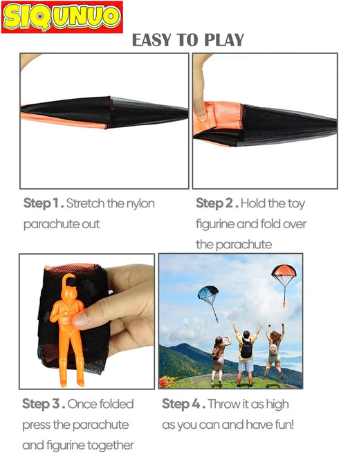 Parachute Toys for Kids (6 Pack) - Outdoor Parachute Men for Ages 4-12 - Unique Holiday Toy Picks 2024