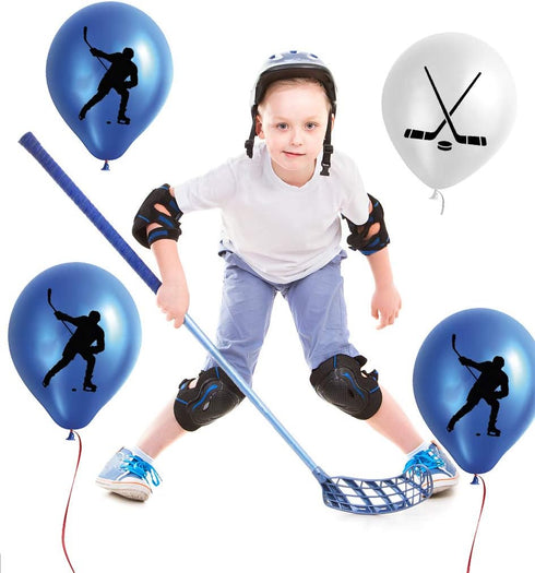 60PCS Latex Balloons Hockey Party Decorations - Birthday Party Supplies Favors for Hockey/Sport Game
